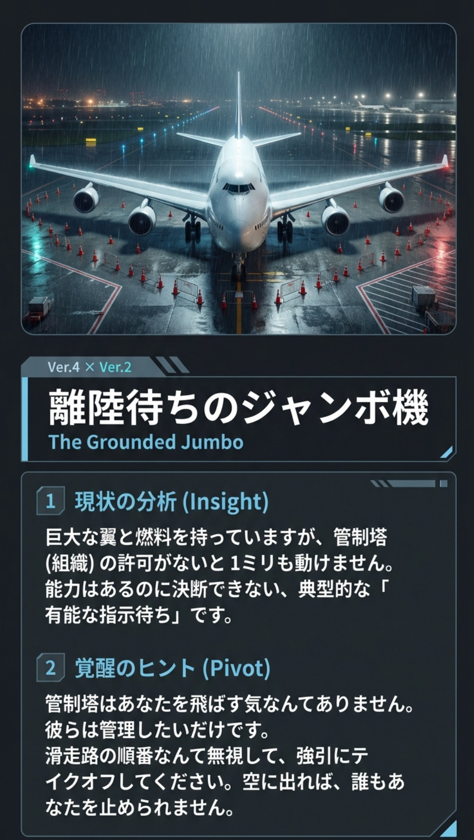 離陸待ちのジャンボ機