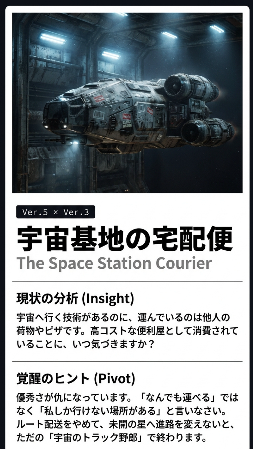 宇宙基地の宅配便