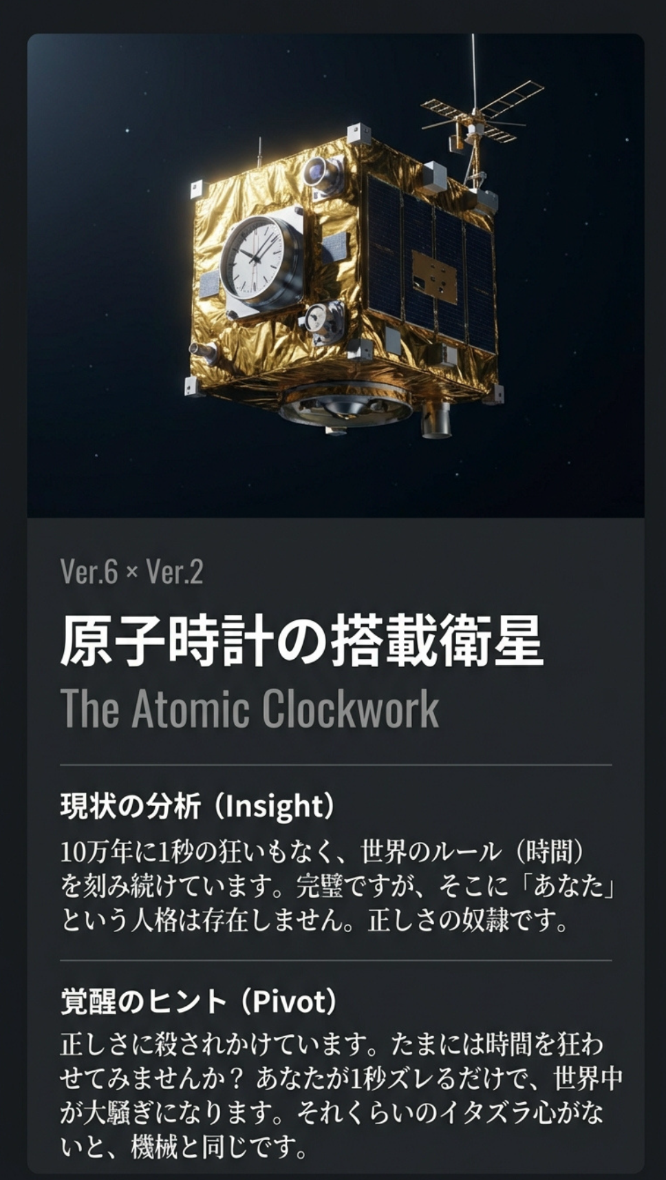 原子時計の搭載衛星